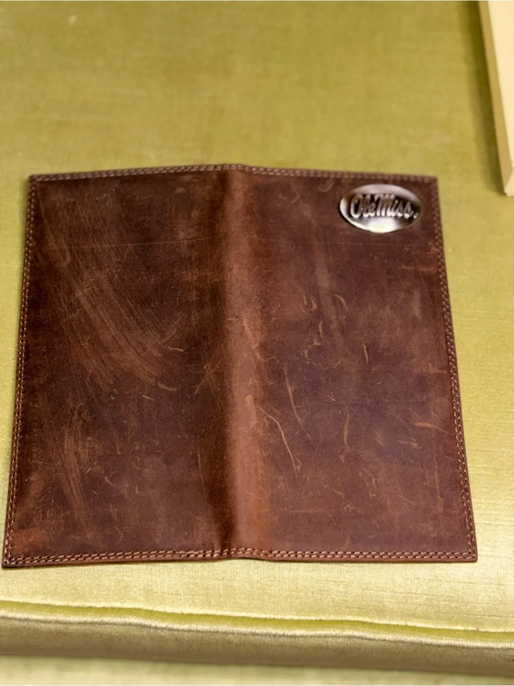 ZEP-PRO NCAA Ole Miss Rebels Crazy Horse Leather Long Roper Wallet GIFT Box